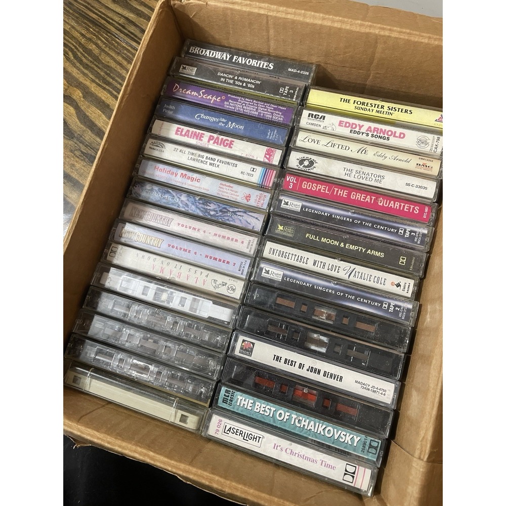 Lot of 31 Assorted Cassette Tapes 70s 80s 90s Used Various‎ Genres Lot